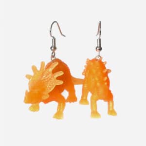Dinosaurier-Ohrringe • orange